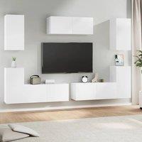 Berkfield Home 7 Piece TV Cabinet Set White Engineered Wood