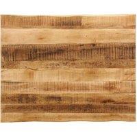 Berkfield Home Table Top Live Edge 110x80x2.5 cm Solid Wood Rough Mango in Brown