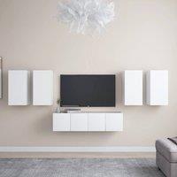 Berkfield Home 6 Piece TV Cabinet Set White Engineered Wood