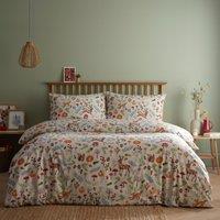 Portfolio Home Arden Animal Print Deer Duvet Cover Quilt Set with Pillowcase in Natural | Size: Super King