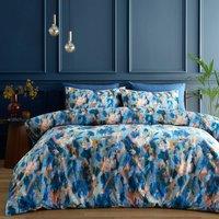 Portfolio Home Daphne Floral Duvet Cover Quilt Set With Pillowcase Bedding in Blue | Size: King