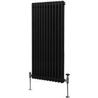 Monstershop Traditional 2 Column Radiator - 1500 x 562mm - Black