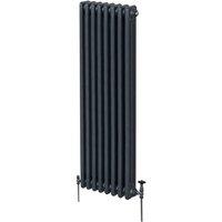 Monstershop Traditional 3 Column Radiator - 1800 x 382mm - Anthracite Grey