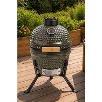 Neo Kamado 13 Ceramic Mini BBQ Grill Smoker Portable Oven in Chocolate