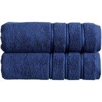 CHRISTY 'Antalya' 100% Turkish Cotton 2 Piece Luxury Bath Towel Set in Dark Blue