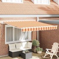 Berkfield Home Manual Retractable Awning Yellow & Orange 300x250 cm