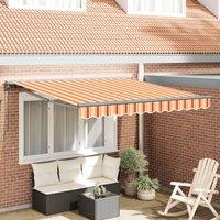 Berkfield Home Manual Retractable Awning - Yellow & Orange, 300 x 250 cm