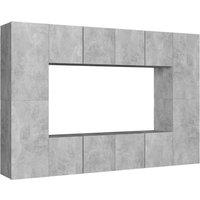 Berkfield Home 8 Piece TV Cabinet Set Concrete Grey Engineered Wood