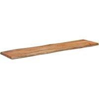 Berkfield Home Table Top 160x40x2.5 cm Rectangular Solid Wood Acacia Live Edge in Brown