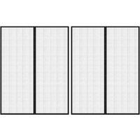 Berkfield Home Insect Door Curtains 2 pcs with Magnet Blocks Black 230x160 cm
