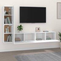 Berkfield Home Classic 4 Piece TV Cabinet Set White Engineered Wood