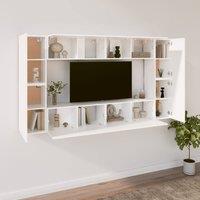 Berkfield Home Classic 8 Piece TV Cabinet Set White Engineered Wood