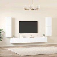 Berkfield Home Classic 7 Piece TV Cabinet Set White Engineered Wood
