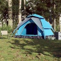 Berkfield Home Modern Camping Tent Dome 5-Person Blue Quick Release