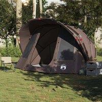 Berkfield Home Comfortable Fishing Tent 5-Person Brown Waterproof