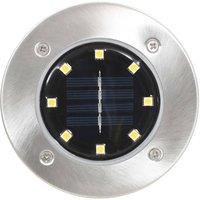 Berkfield Home Solar Ground Lights 8 pcs LED Lights Warm White in Silver