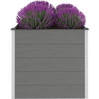 Berkfield Home Garden Raised Bed WPC 100x100x91 cm Grey | Size: 100 x 100 x 91 cm