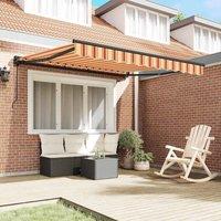 Berkfield Home Manual Retractable Awning - Yellow & Orange, 300 x 250 cm