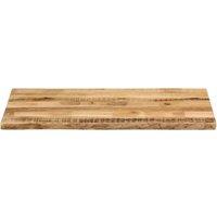 Berkfield Home Table Top Live Edge 110x60x2.5 cm Solid Wood Rough Mango in Brown