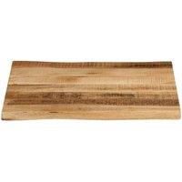 Berkfield Home Table Top Live Edge 80x80x3.8 cm Solid Wood Rough Mango in Brown