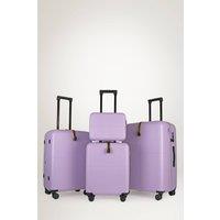 JLY 4 Pieces Premium Suitcase Set | Vanity + Cabin + Expandable Check-In in Lilac | Size: 4 Pack