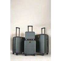 JLY 4 Pieces Premium Suitcase Set | Vanity + Cabin + Expandable Check-In in Dark Green | Size: 4 Pack
