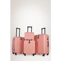 JLY 4 Pieces Premium Suitcase Set | Vanity + Cabin + Expandable Check-In in Peach | Size: 4 Pack