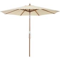 Costway 3M Patio Umbrella Garden Parasol Sun Shade Market Umbrella w/ 8 Ribs in Beige