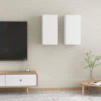 Berkfield Home TV Cabinets 2 pcs White 30.5x30x60 cm Engineered Wood