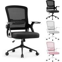 Gartistgo Ergonomic Mesh Office Chair with Flip-Up Arms & Lumbar Support in Black