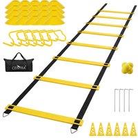 Centra Football Training Equipment Pro Agility Speed Ladder Cones Hurdle in Yellow
