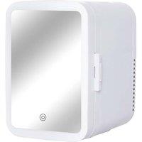 Spector Mini Fridge Portable Cooler Warmer with Mirror 5L Bedroom Office Car in White