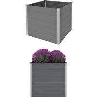 Berkfield Home Garden Raised Bed WPC 100x100x91 cm Grey | Size: 100 x 100 x 91 cm