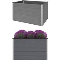 Berkfield Home Garden Raised Bed WPC 150x100x91 cm Grey | Size: 150 x 100 x 91 cm