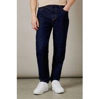 Burton Men's Rinse Wash Stretch Tapered Fit Jeans in Dark Blue | Size: 38R