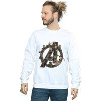 Avengers Infinity War Men's Logo Sweatshirt in White | Size: XL