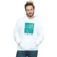 Disney Princess Men's Ariel The Little Mermaid Hair Stroke Hoodie in White | Size: XL