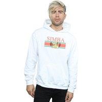 Disney Men's The Lion King Simba Stripes Hoodie in White | Size: Large