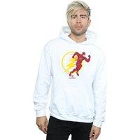 DC Comics Men's The Flash Running Emblem Hoodie in White | Size: Small