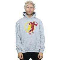 DC Comics Men's The Flash Running Emblem Hoodie in Grey | Size: 2XL