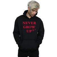 Disney Men's Peter Pan Never Grow Up Hoodie in Black | Size: Large