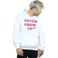 Disney Men's Peter Pan Never Grow Up Hoodie in White | Size: Large