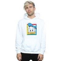 Disney Men's Donald Duck Panicked Hoodie in White | Size: 2XL