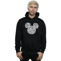 Disney Men's Mickey Mouse Head Of Hands Hoodie in Black | Size: 5XL
