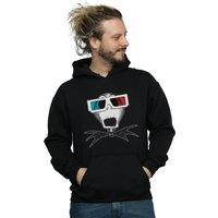 Disney Men's Nightmare Before Christmas Jack Skellington 3D Glasses Hoodie in Black | Size: XL