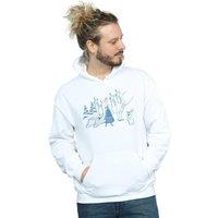 Disney Men's Frozen Anna Sven & Olaf Hoodie in White | Size: Medium