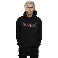 Marvel Men's Falcon & The Winter Soldier Captain America Logo Hoodie in Black | Size: Medium
