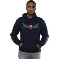 Marvel Men's Falcon & The Winter Soldier Captain America Logo Hoodie in Navy | Size: Medium