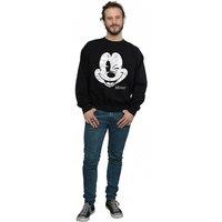 Disney Men's Mickey Mouse Face Sweatshirt in Black | Size: 2XL