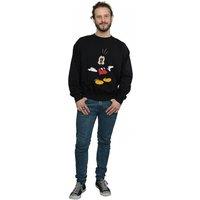 Disney Men's Mickey Mouse Surprised Sweatshirt in Black | Size: 2XL